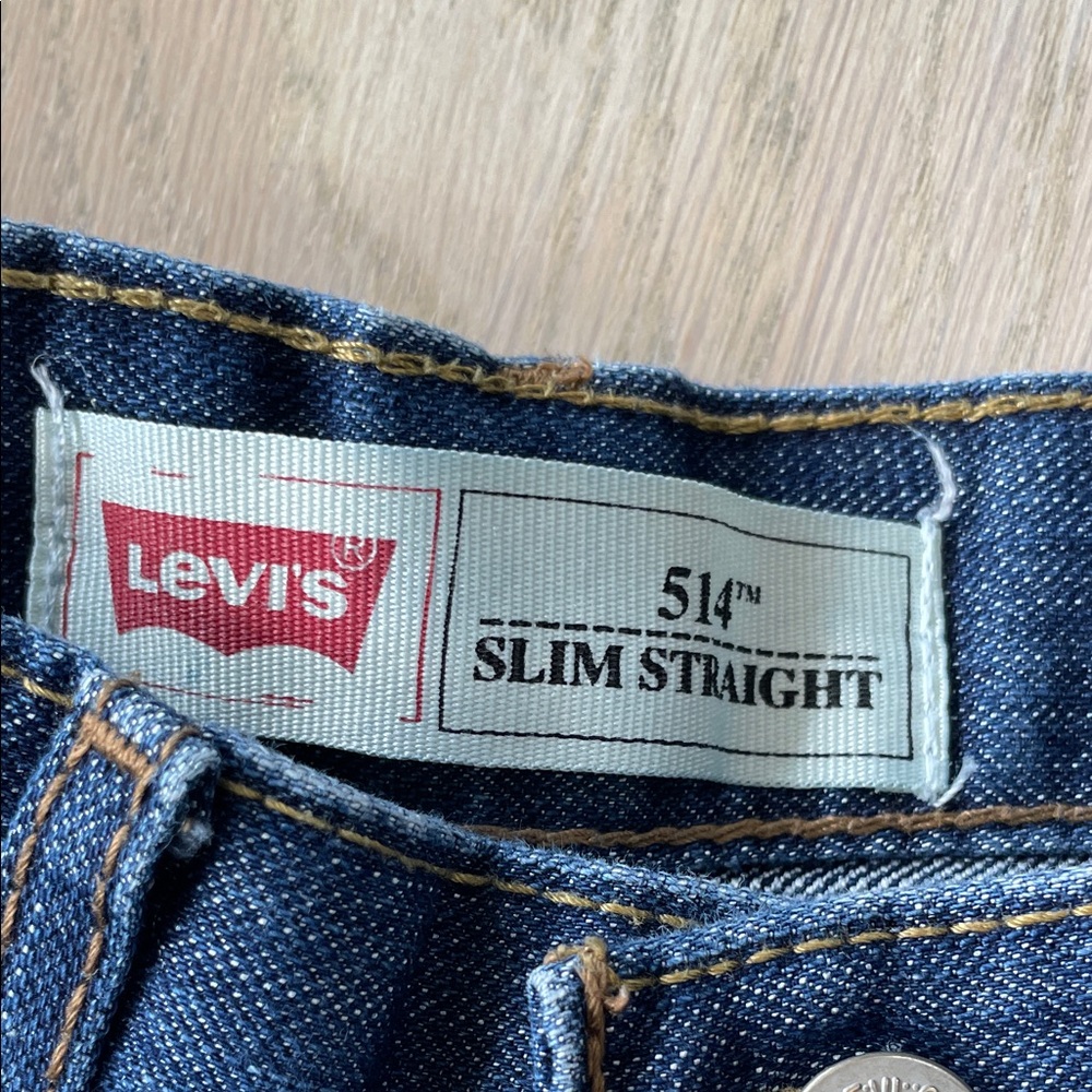🤝 3 for $20 Levi's Dark Blue Slim Straight Jeans - Picture 2 of 8
